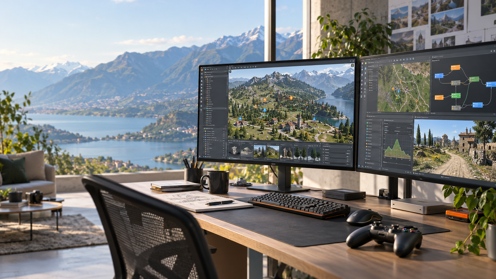 Sviluppo di una mappa alpina in un editor 3D per videogiochi